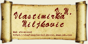 Vlastimirka Miljković vizit kartica